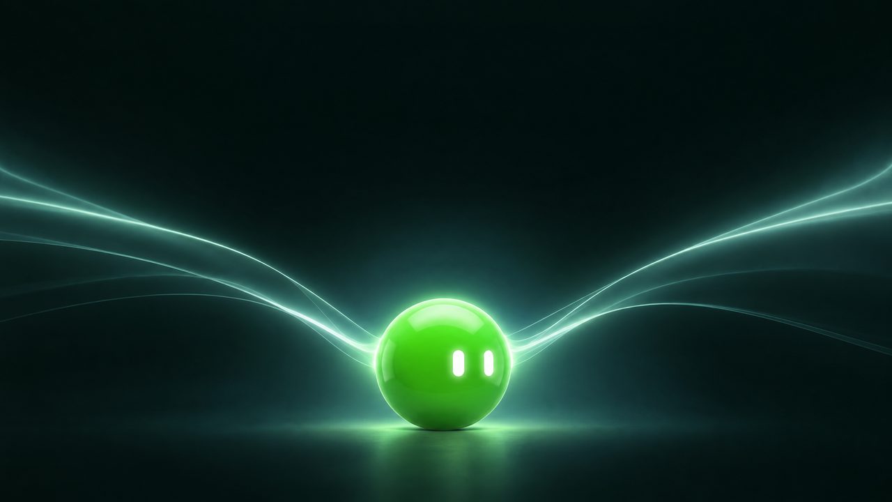 Kiwi, posado en la oscuridad, recibe dos hilos de luz que llegan desde los lados y se juntan en él.